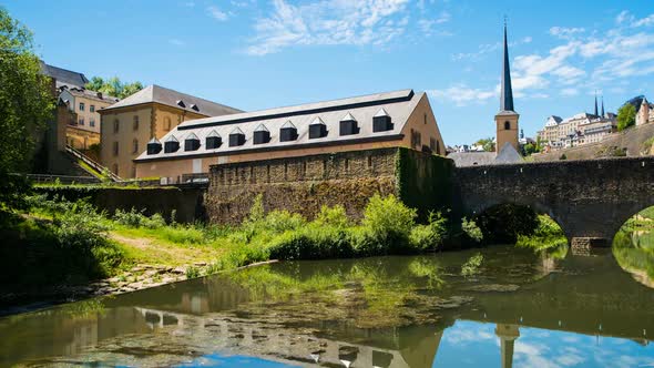 Alzette River in Luxembourg