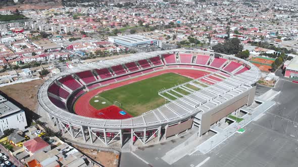 Football Stadium La Portada, Club Deportes La Serena (Chile, aerial view)