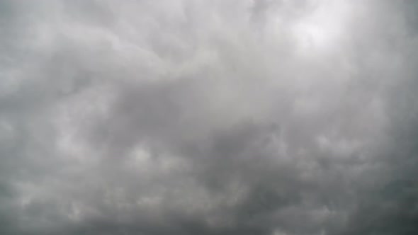 Clouds Move Smoothly in the Blue Sky. Timelapse