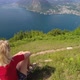 Woman in Lugano Monte Bre Mount - VideoHive Item for Sale