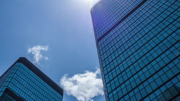 Time lapse of Business office building 