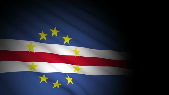 Cape Verde Flag Blowing in Wind