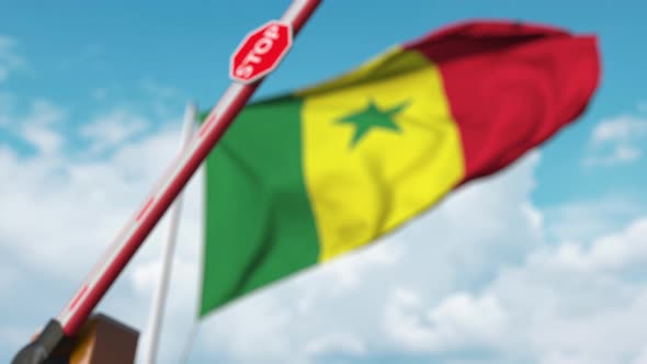 Closed Boom Gate at Flag of Senegal alt