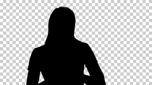 Silhouette woman, Alpha Channel alt