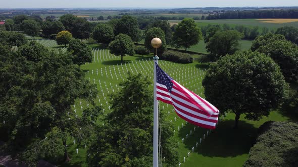 White Crosses at American Military Cemetery in the Netherlands