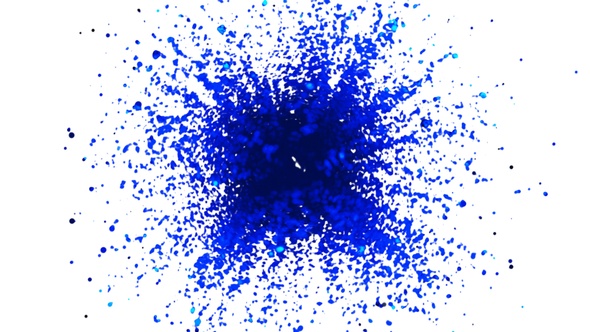 Blue Ink Shockwave Explosion