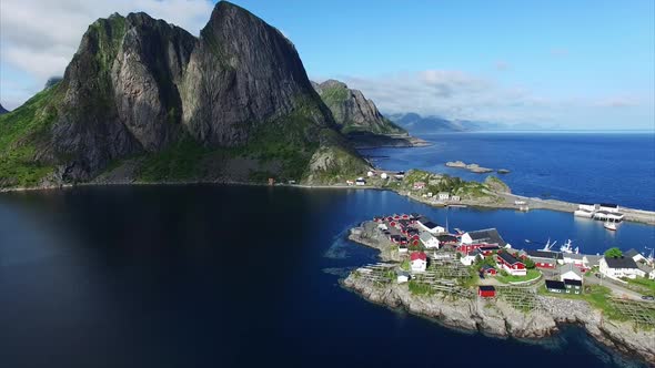 Picturesque village of Hamnoya in Norway