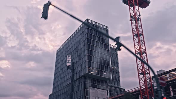 City of Frankfurt at Sunset