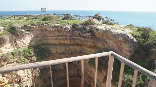 Hole cave seen from above