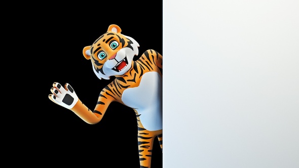 Tiger Greets And Advertises 