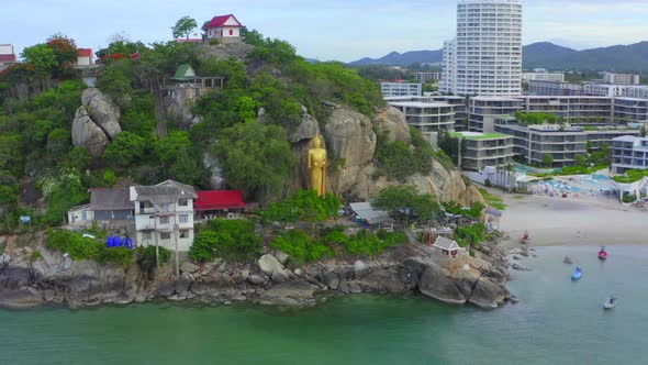 Wat Khao Takiab Hill and Beach in Hua Hin Prachuap Khiri Khan Thailand