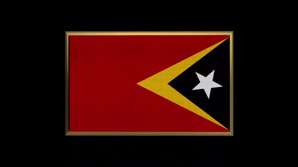East Timor 3D Flag