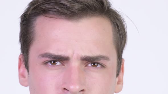 Closeup Shot of Eyes of Young Man Thinking