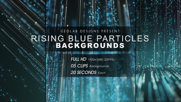 Rising Blue Particles Backgrounds