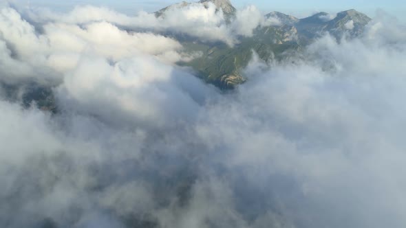 Aerial View Above the Clouds