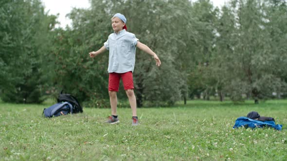 Boy Catching Ball