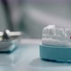 Hands of a Dentist Take a Plaster Model of Teeth - VideoHive Item for Sale
