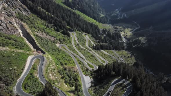 Aerial View of Silvretta-Bielerhohe Road, Austria