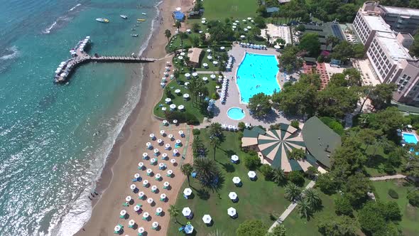 Luxury Resort Hotel Complex With Pool by the Sea