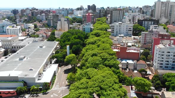 Rua Goncalo de Carvalho Street (Porto Alegre, Brazil) aerial view