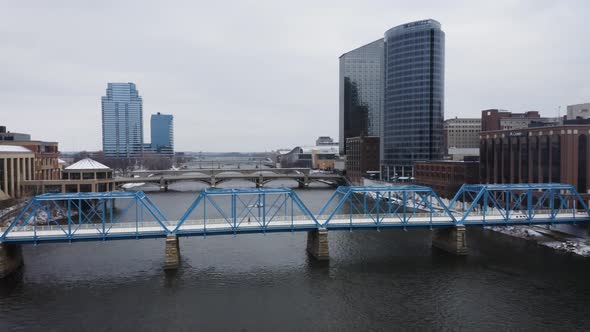 Aerial footage of Grand Rapids