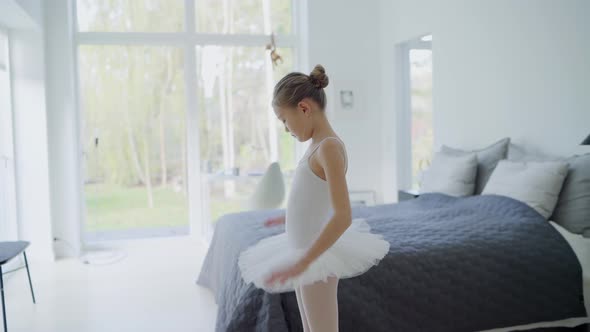 Girl in ballerina dress