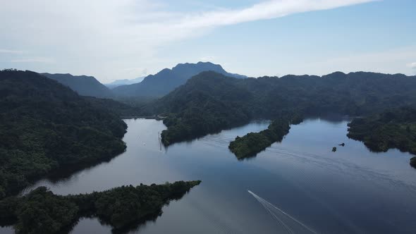 Aerial view of New Zealand Fjords