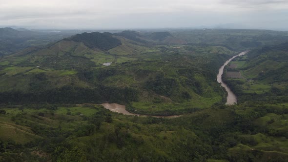 Amazing landscape with top view