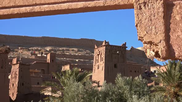 Towers of Kasbah Ait Ben Haddou in Morocco