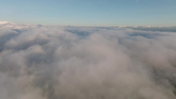 Footage 1 Over The Clouds And Over A Canyon Mavic 3 Shot