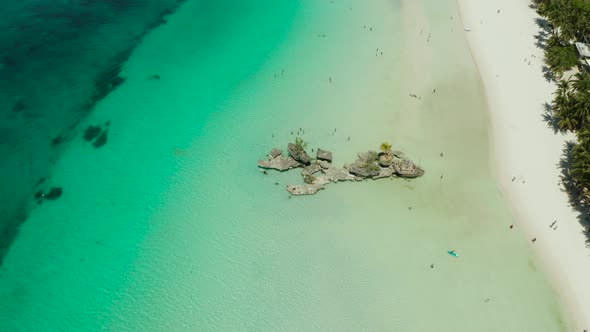 Boracay Island with White Sandy Beach, Philippines