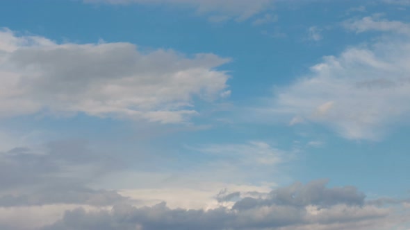 White Clouds On A Blue Sky Timelapse 16