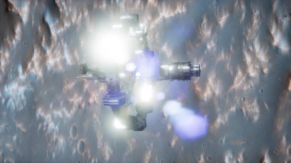 Surveyor Spacecraft Above Mars alt