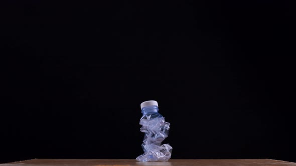 stop motion drink water bottle recycling concept. alt
