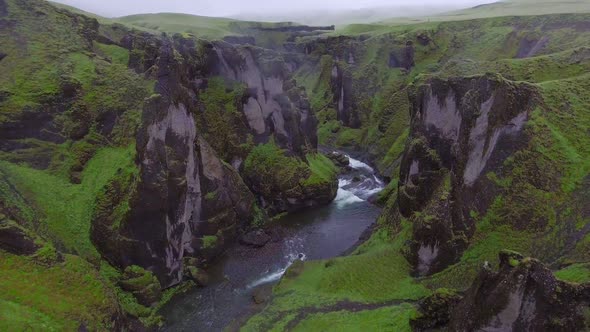 Unique Landscape of Fjadrargljufur in Iceland