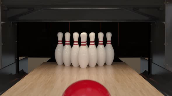 Bowling Strike in Slow Motion