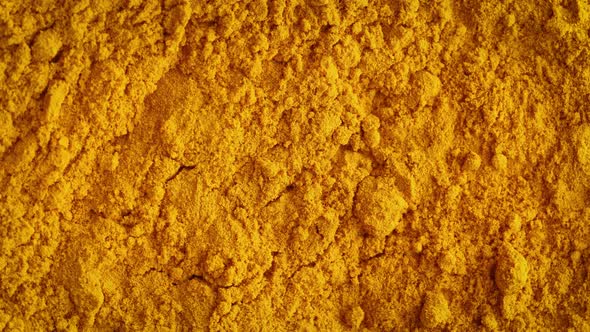 Turmeric Curcuma Yellow Dried Roots Powder Background