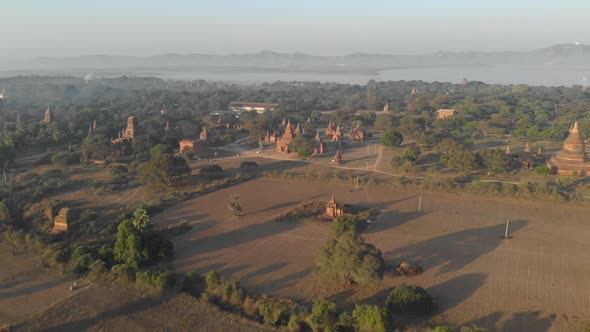 Aerial view of Old Bagan temple site.