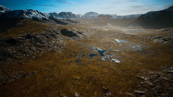 Small Lakes in Canada Near Mountains