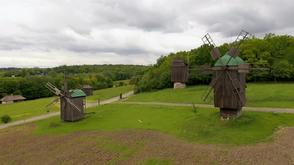 Wooden Windmills