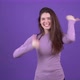 The Portrait of a Girl Delighted with the Idea That Shows with Both Hands the Like Sign and Moves - VideoHive Item for Sale
