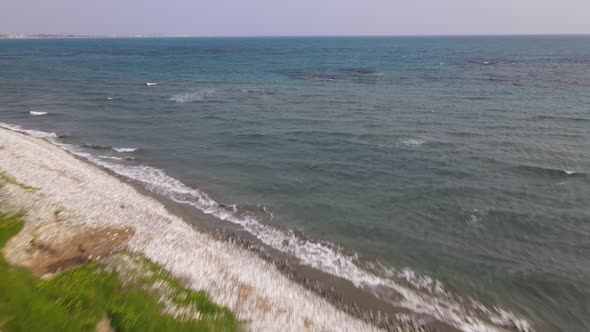 Day views of the mediterranean sea. Shooting from a drone. alt