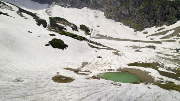 Aerial Shot of Alps Mountains