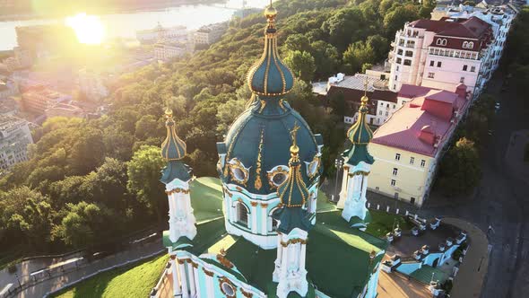 St. Andrew's Church in the Morning. Kyiv, Ukraine