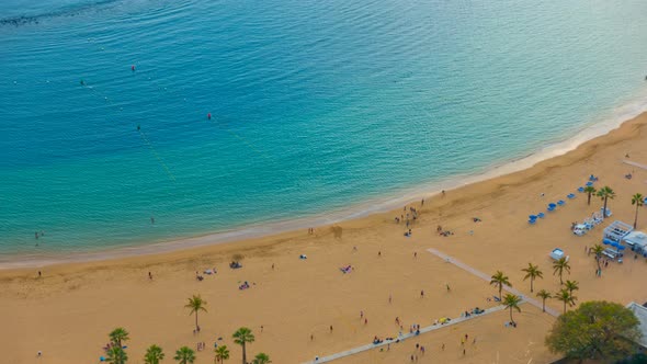 Aerial View of Teresitas Beach, Canary Island