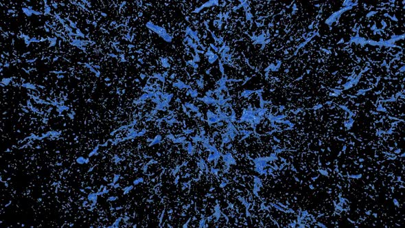 Blue Paint Drop Explodes alt