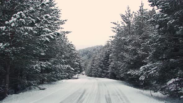 Snowy and icy road.