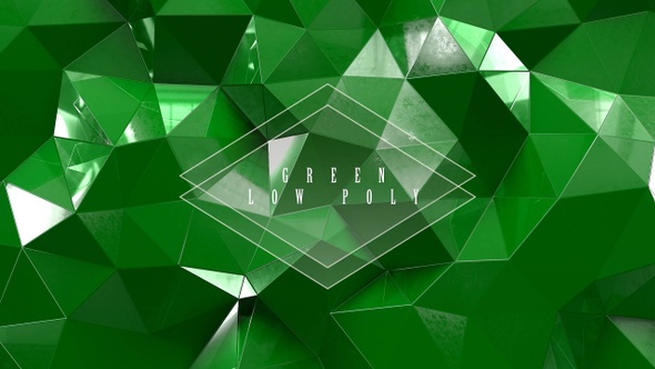 Green Low Poly With Glass