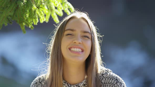 Young woman laughing