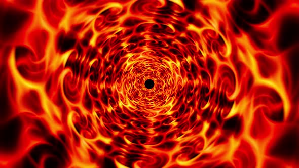 Fire Shapes Flame Tunnel Loop 4K